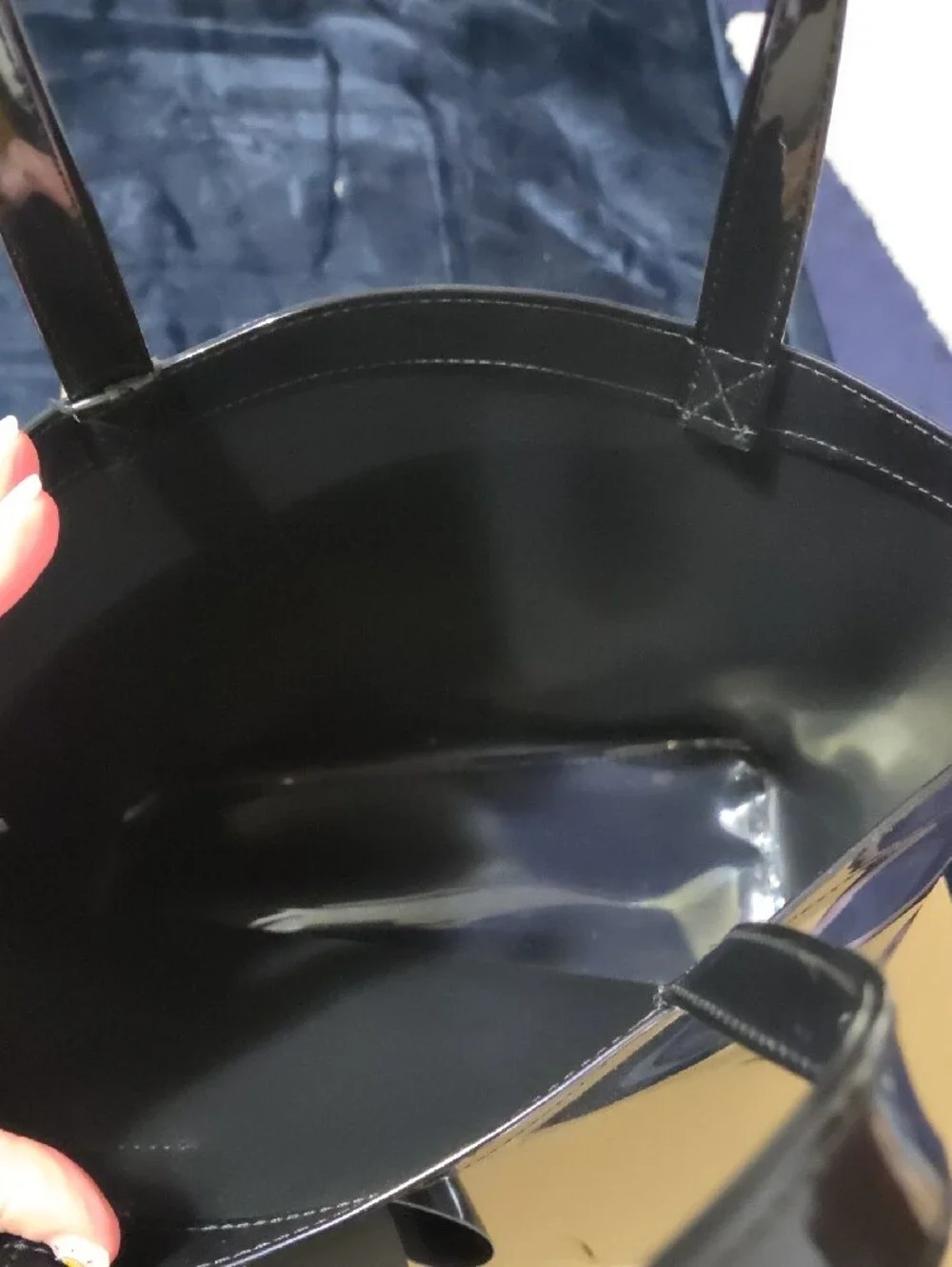 Ted Baker Black Patent Tote with Bow Detail